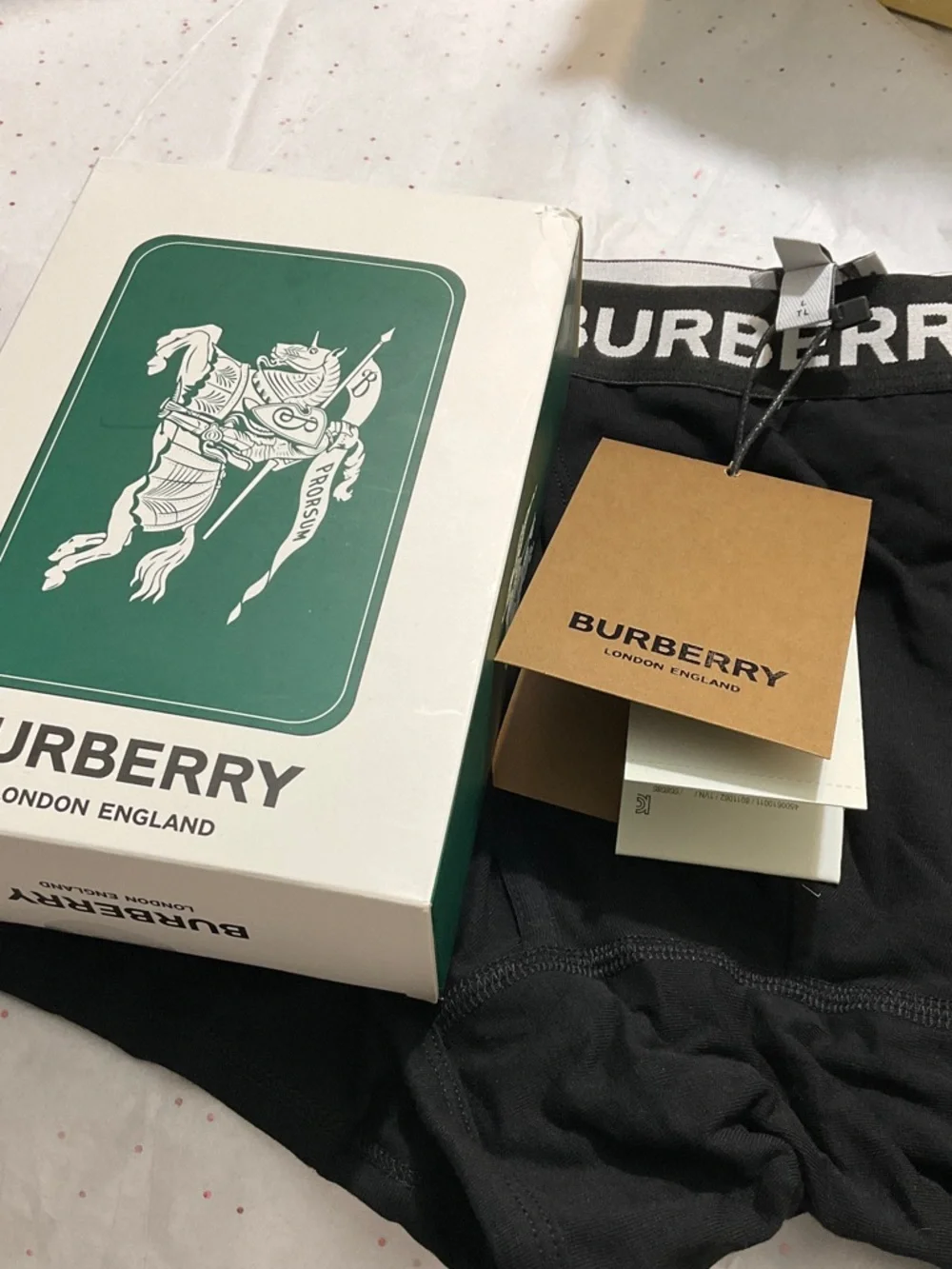 Burberry Black Men’s Cotton Stretch Boxer Briefs with Logo Waistband